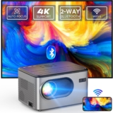 Puxinat Beamer 【Autofokus/Trapezkorrektur 6D/4P】 20000L Native 1080P Mini Beamer