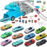 TEUVO Dinosaurier Autotransporter Spielzeug