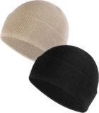 Sibba Unisex Mütze 2-teilige Weich leicht Winter Gestrickt mit Bündchen Fischermütze