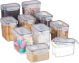 Relaxdays Vorratsdosen mit Deckel, 10er Set