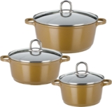 GSW 507004 Gourmet Premium Color Topf-Set, 3-teilig, Gold