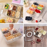 SF-ZXTINP Mit Fächern SnackBox Snackschale mit Deckel und Griff,