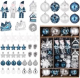 Weihnachtskugeln 50PCS Christbaumkugeln Weihnachtsdeko Kunststoff