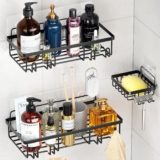 WELDUN Duschablage Ohne Bohren, 3er Edelstahl Badregal