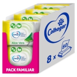 Colhogar Aloe 8 x 80 – Einweg-Toilettenpapier mit Aloe-Vera-Extrakt, ohne Alkohol,