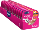 Vitakraft Poésie Création, Nassfutter für Katzen, mit Pute in Käsesauce, 15×85g