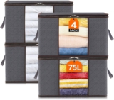 Lifewit 4 Stück Groß Aufbewahrungsbox mit Deckel