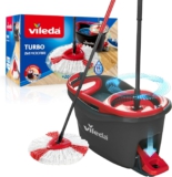 Vileda Turbo Wischmopp Komplett Set, Bodenwischer mit Mikrofaser-Moppkopf, Teleskopstiel
