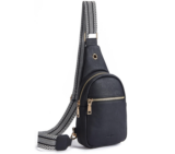 Telena Brusttasche Damen Sling Bag, PU Leder Crossbody Bag Klein Umhängetasche