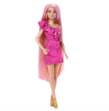 Barbie-Puppe, Fun & Fancy-Haar mit extralangem, farbenfrohem blondem Haar