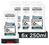 L’Oréal Men Expert Sensitiv Duschgel und Shampoo für Männer, 6×250ml