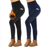 Missluck 2er Pack Thermo Leggings mit Taschen Damen