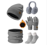 Niwicee Mütze Schal Handschuhe Damen Winter Set