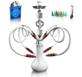 Shisha Komplettset mit 4 Schläuchen, 22“ Großes Shisha Kit für bis zu 4 Personen mit allem inklusive