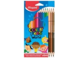 Maped – Buntstifte COLOR’PEPS WORLD x12 + x3 DUO = x6 Hautfarben – x15 Stifte
