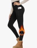 Gayhay Thermo Leggings Damen mit Taschen Gefütterte im Winter