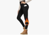 Gayhay Thermo Leggings Damen mit Taschen Gefütterte im Winter, High Waist Thermohose