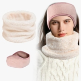 NAROSEBE Halswärmer Damen Rundschal Winter Schlauchschal Fleece Baumwolle Warme Schals