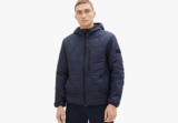 TOM TAILOR Denim Herren Denim Quilted Steppjacke mit Kapuze