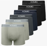 Aomig Boxershorts Herren, Schwarz/Gemischte Farbe Männer Unterwäsche Boxer Baumwolle