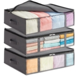 Lifewit 3 Stück 40L Unterbett Aufbewahrungsbox