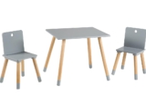 roba Kindersitzgruppe aus Holz – Kindermöbel Set aus 2 Kinderstühlen & 1 Tisch