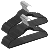 VEVOR Kleiderbügel Hemdenbügel rutschfest, 50er-Pack weiße Kleiderbügel aus Samt