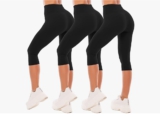 SINOPHANT Leggings Damen 3/4 High Waist Elastische Blickdicht
