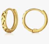 MILACOLATO Creolen Silber 925 Sterling Ohrringe Damen Kleine Ohrringe 14K Gold