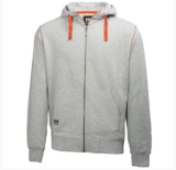 Helly Hansen Workwear Kapuzenpullover Oxford FZ Hoodie Pulli mit Reißverschluss 950, Größe M, grau
