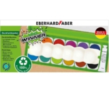 Eberhard Faber 578313 – Wasserfarbkasten Green Winner, 12 Farben mit Deckweiß und Pinselfach